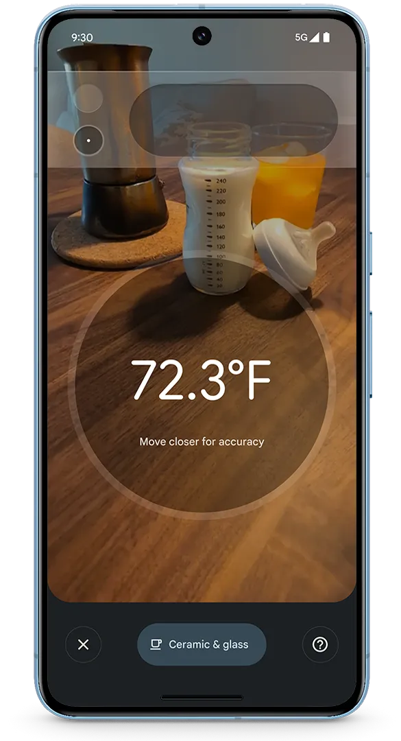 اندازه‌گیری دقیق دما در گوگل پیکسل