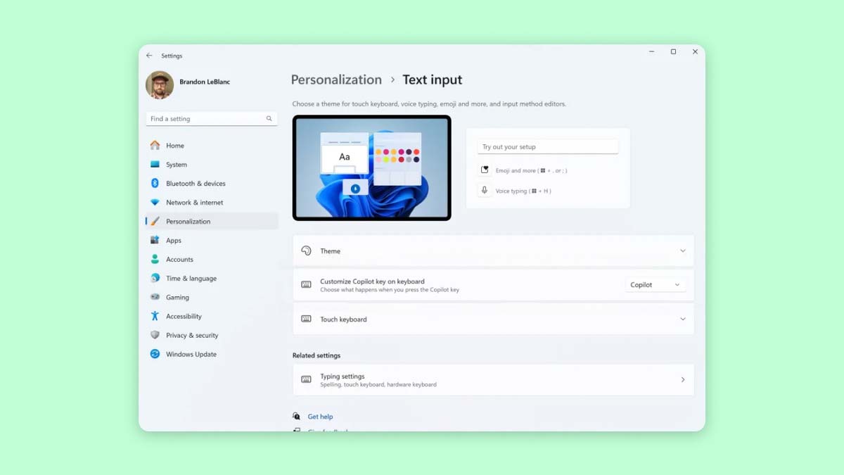 تنظیم کلید کیبورد کوپایلت (copilot)