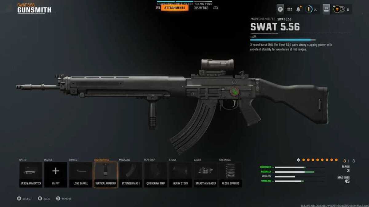 اسلحه Swat 5.56 (Marksman Rifle