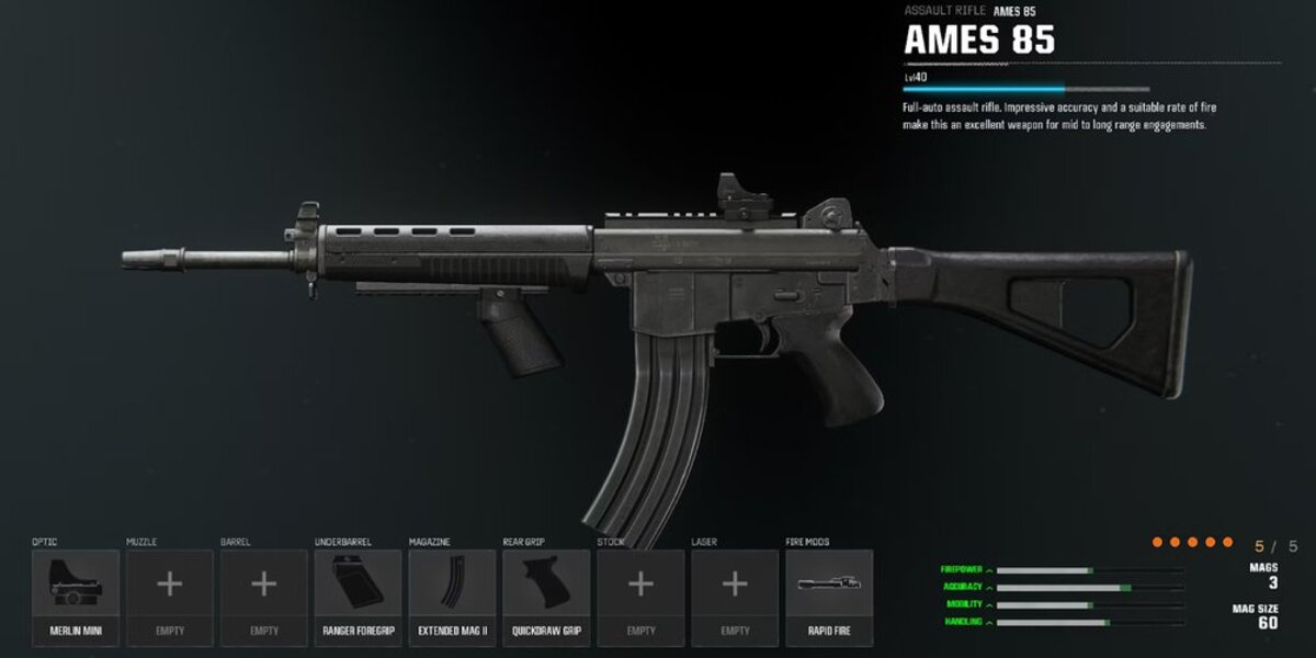 اسلحه AMES 9mm (Shotgun)