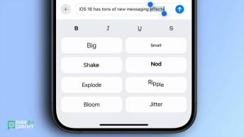 آموزش افزودن افکت متنی به پیام ها آیفون در iOS 18