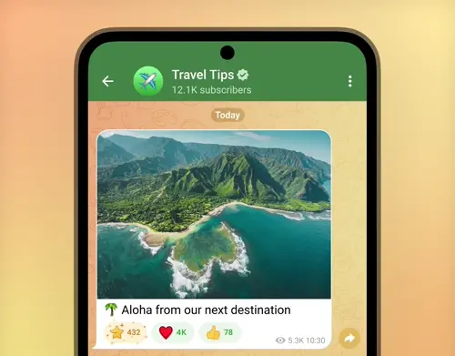 شمارش دقیق واکنش‌ پیام ها در تلگرام
