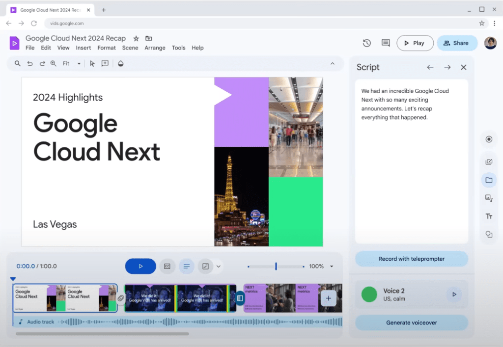 ویژگی‌های اصلی Google Vids