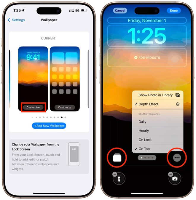 یرایش یا افزودن مجموعه جدید Photo Shuffle