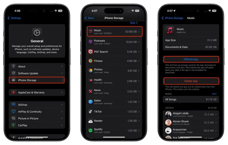 پاک کردن حافظه پنهان برای برنامه های در ios