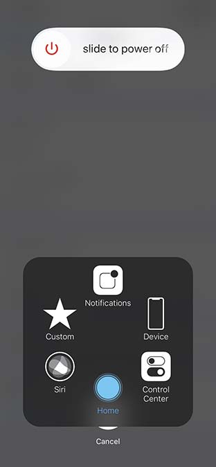 دکمه Home مجازی آیفون