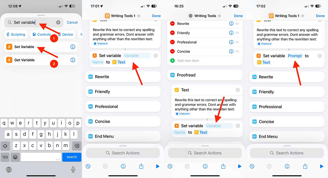 ساخت شورتکات  ابزار نوشتاری آیفون های قدیمی مرحله ششم