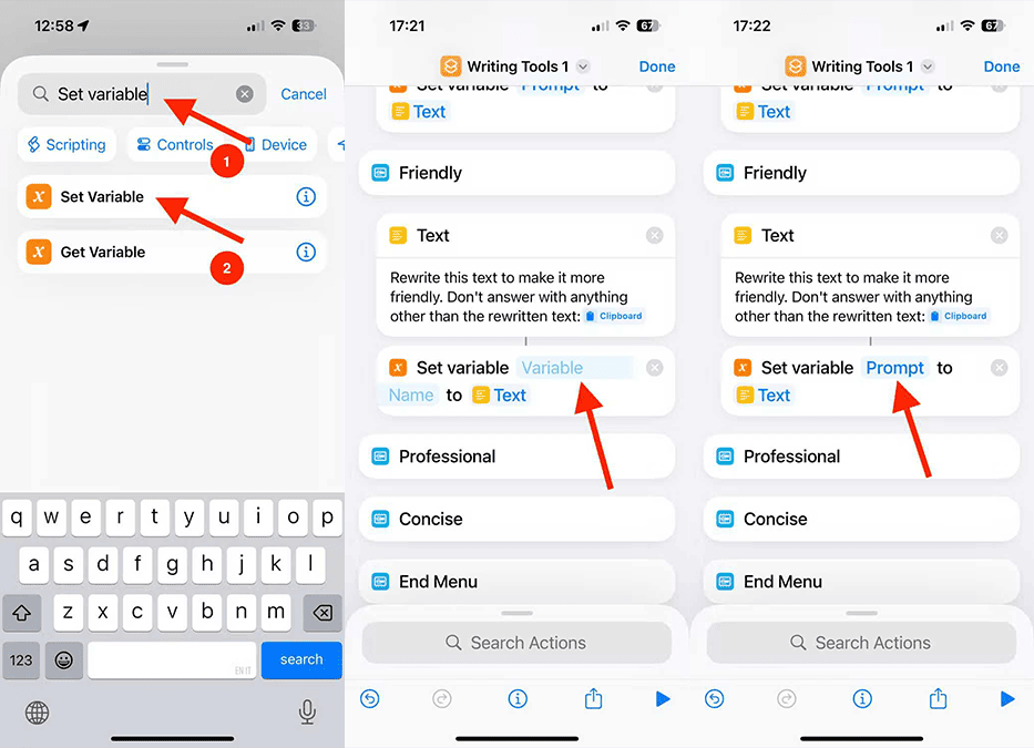 ساخت شورتکات  ابزار نوشتاری آیفون های قدیمی مرحله دوازدهم