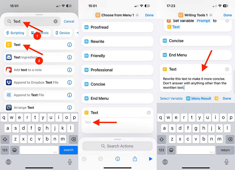 شبیه سازی هوش مصنوعی نوشتاری اپل در آیفون های قدمی مرحله چهارم