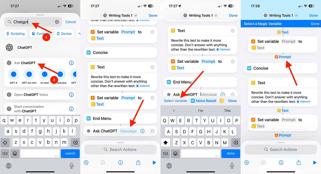 شبیه سازی هوش مصنوعی نوشتاری اپل در آیفون های قدمی مرحله هفتم