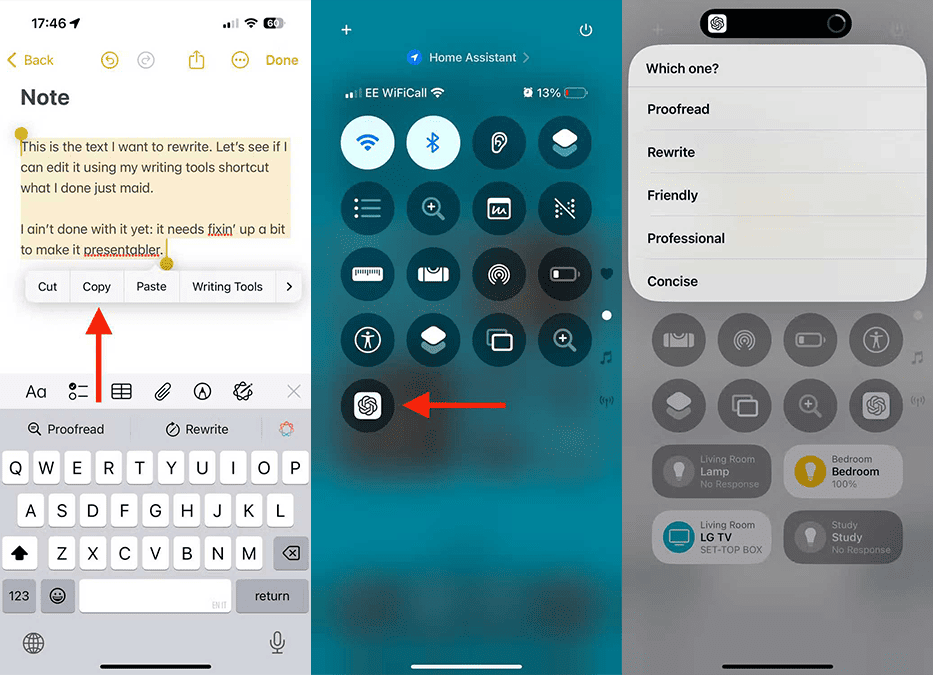 استفاده از هوش مصنوعی نوشتاری اپل در آیفون های قدیمی مرحله سوم