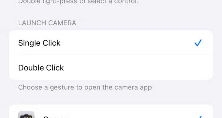 تنظیم دکمه کنترل دوربین ایفون ۱۶