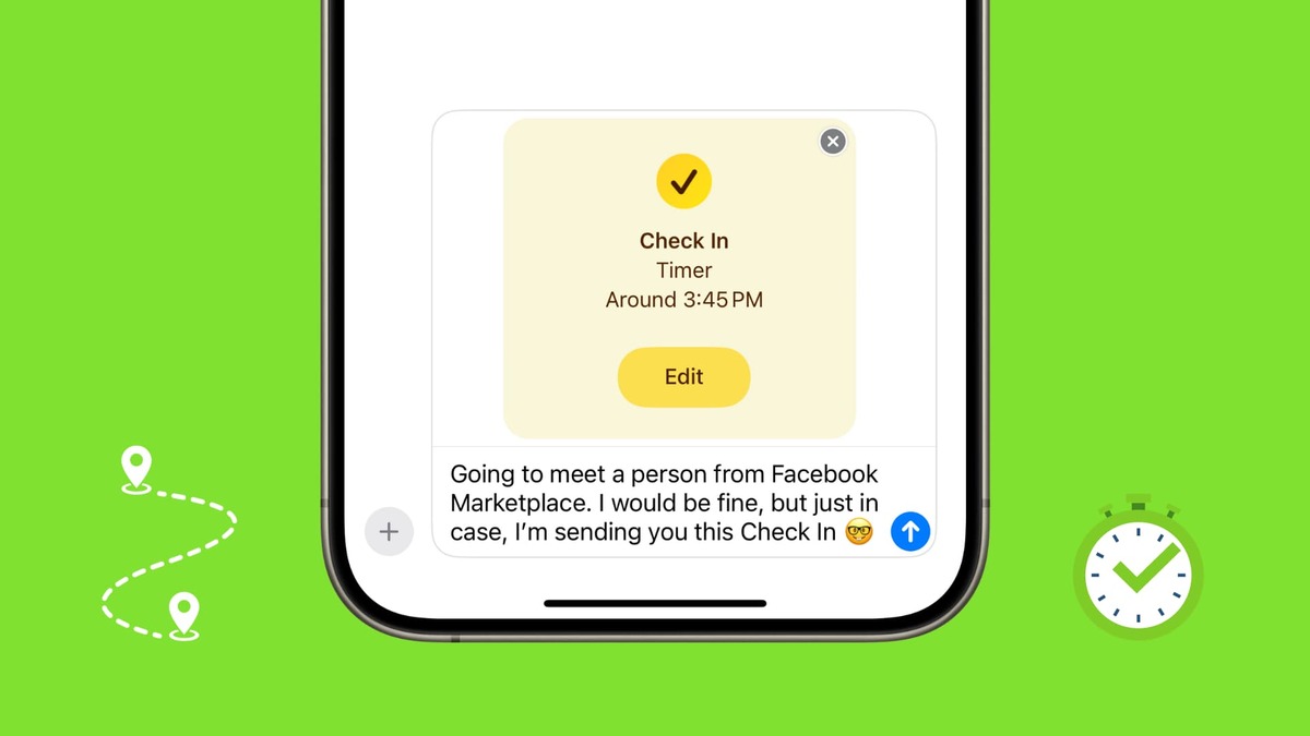استفاده از ویژگی Check In در آیفون