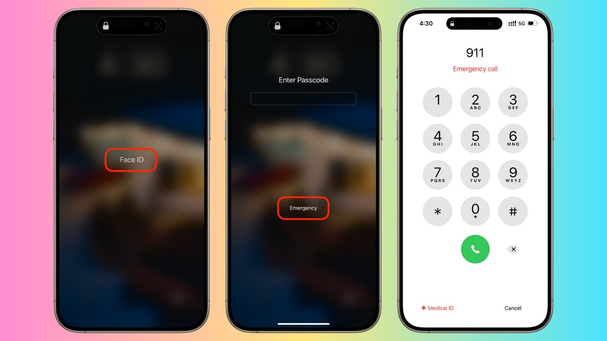 تماس اضطراری حتی از گوشی قفل شده در آیفون