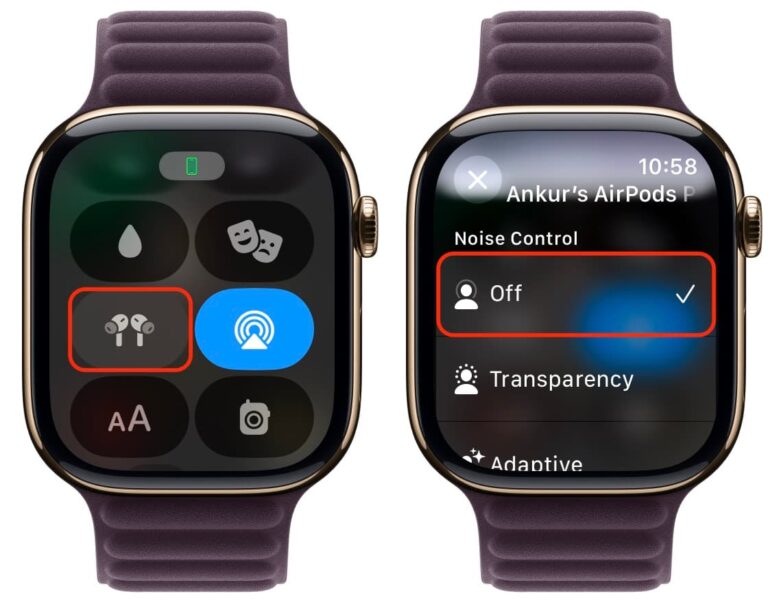 خاموش کردن حالت نویز در اپل واچ