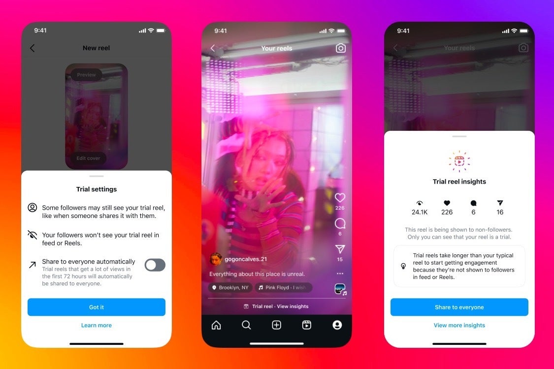 قابلیت ویدیوهای آزمایش اینستاگرام