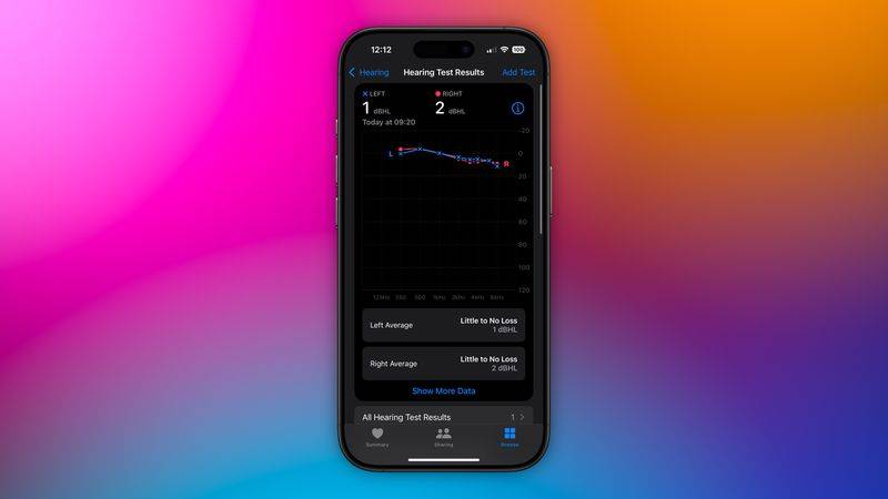 تست شنوایی بالینی در iOS 18.2