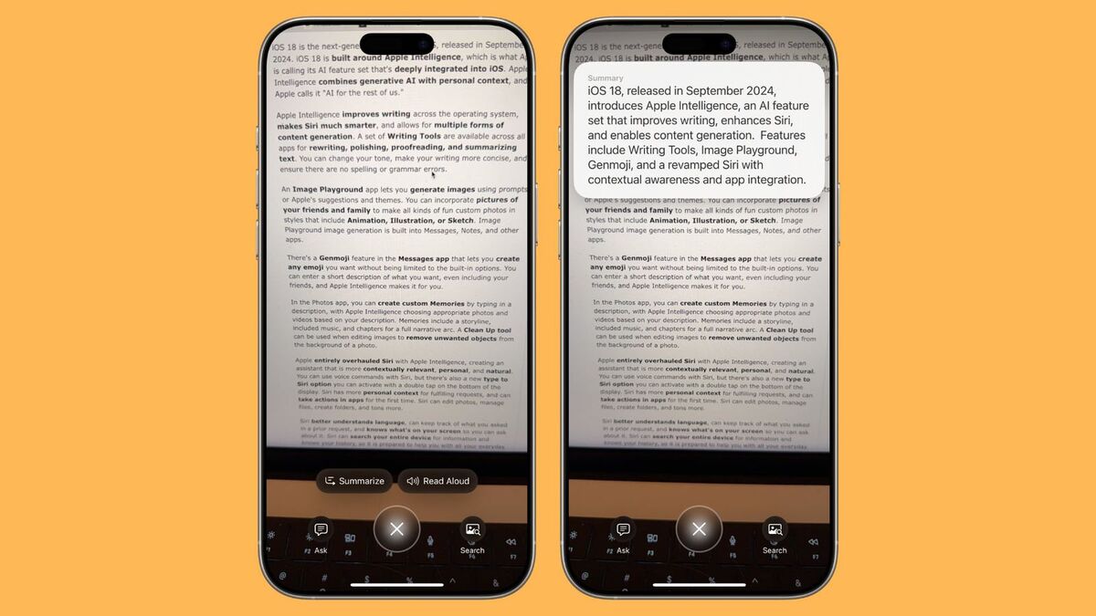 خلاصه سازی متن در آیفون