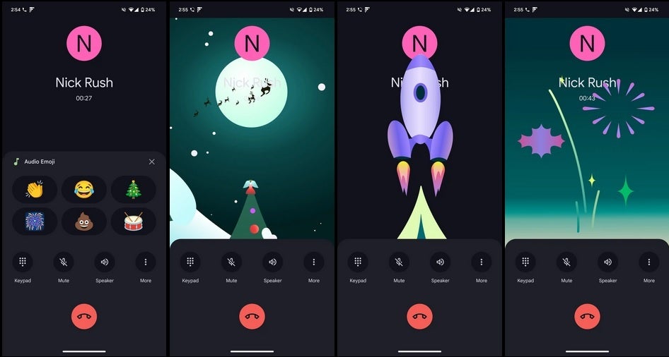 تغییرات کریسمس در pixel phone