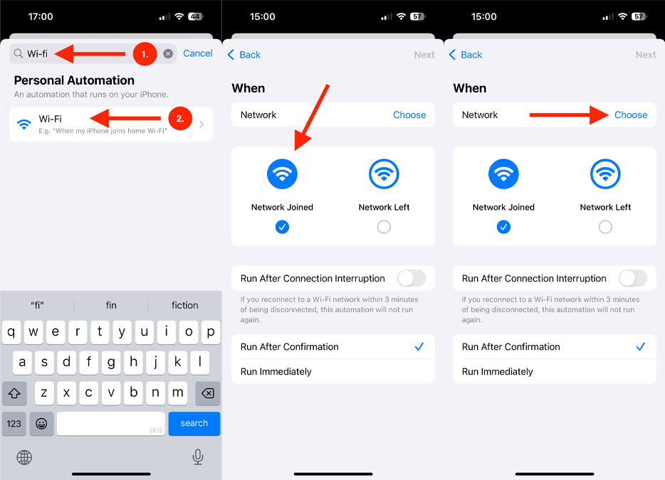 تنظیم شرتکات وای فای در آیفون