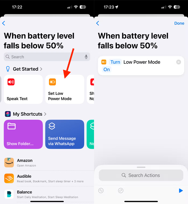 ساخت شرتکات مدیریت باتری در آیفون