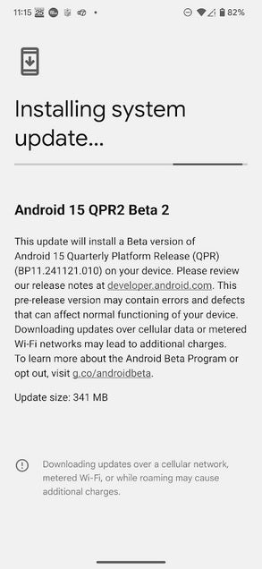 اندروید ۱۵ QPR2 Beta 2