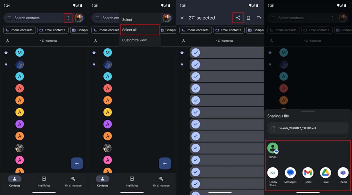 انتقال مخاطبین به آیفون با VCF