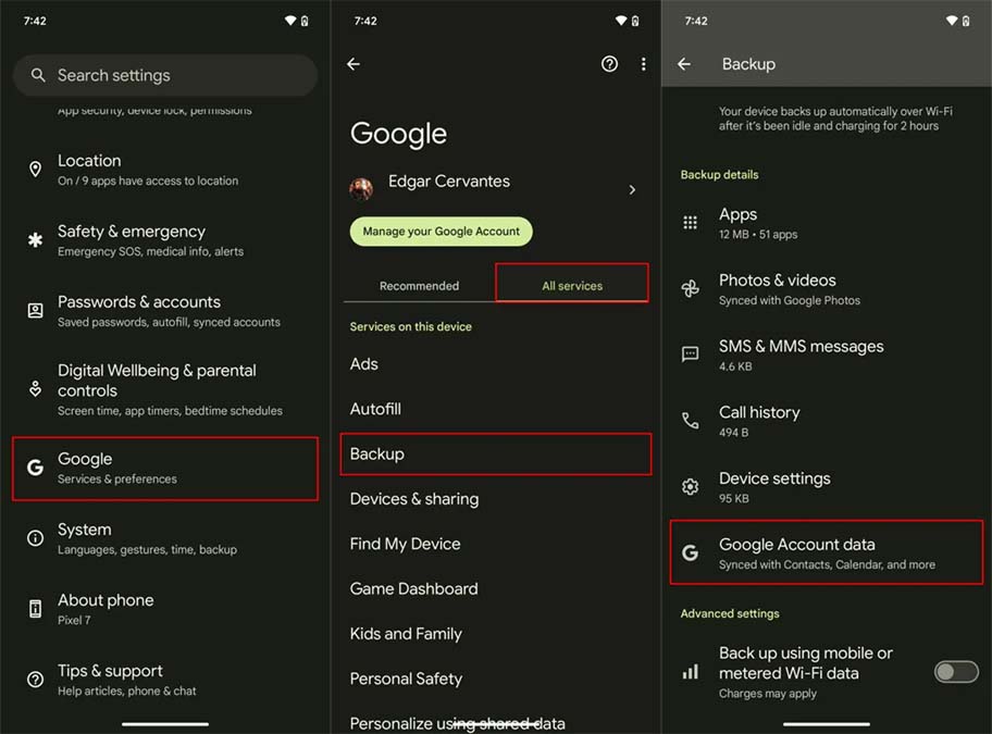 انتقال مخاطبین به ایفون با Google Sync
