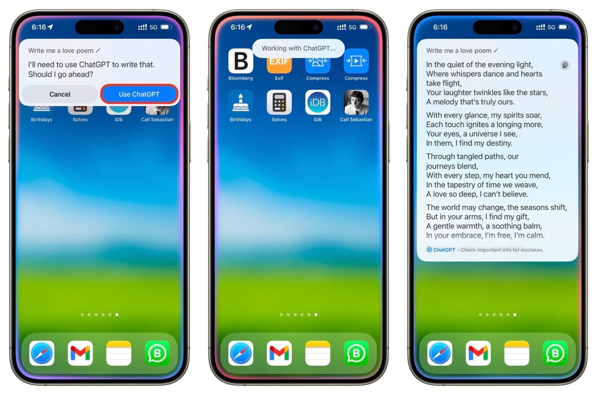 استفاده از سیری همراه با چت جی پی تی (ChatGPT)