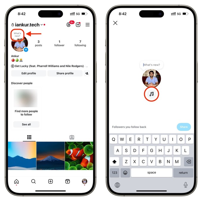 آهنگ بیو ایسنتاگرام