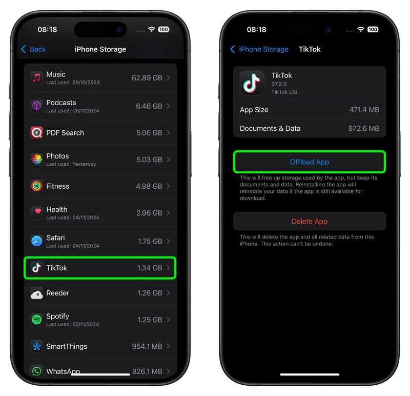 حذف و بارگذاری مجدد برنامه ها در آیفون