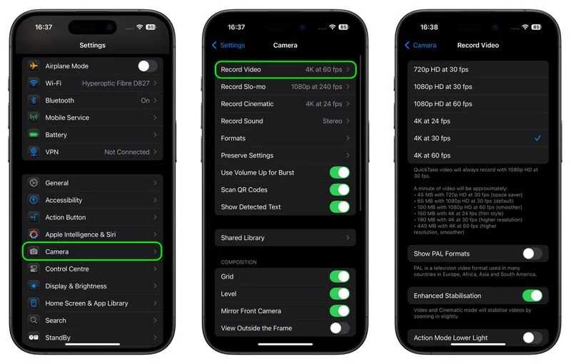 افزایش حافظه با حذف ویدیو در آیفون