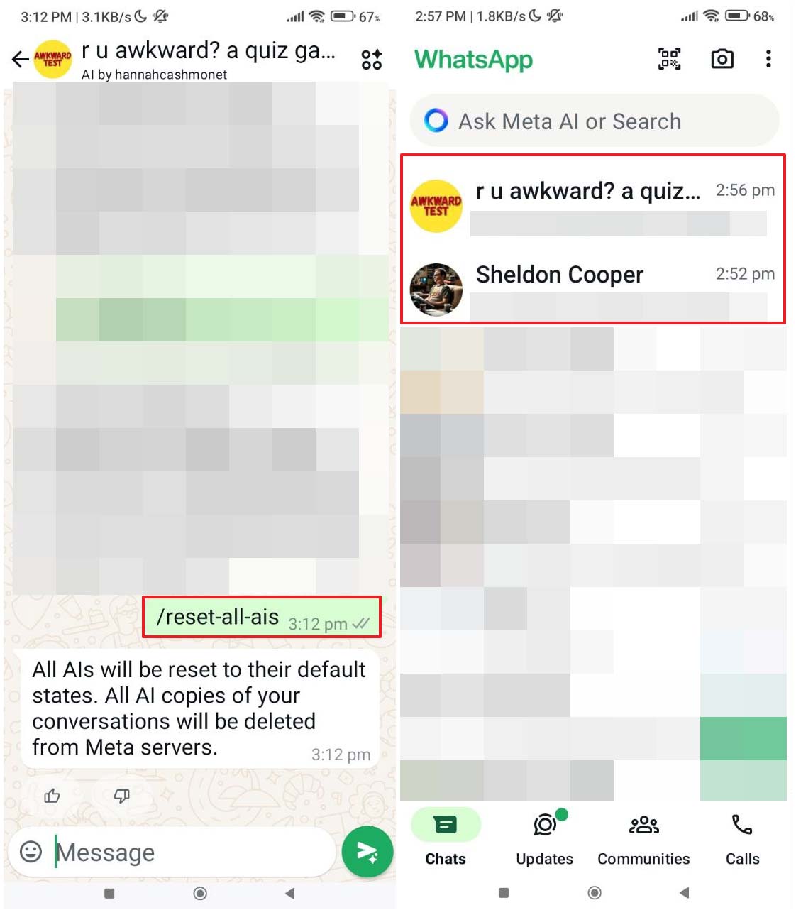 چت با هوش مصنوعی شخصی در واتساپ