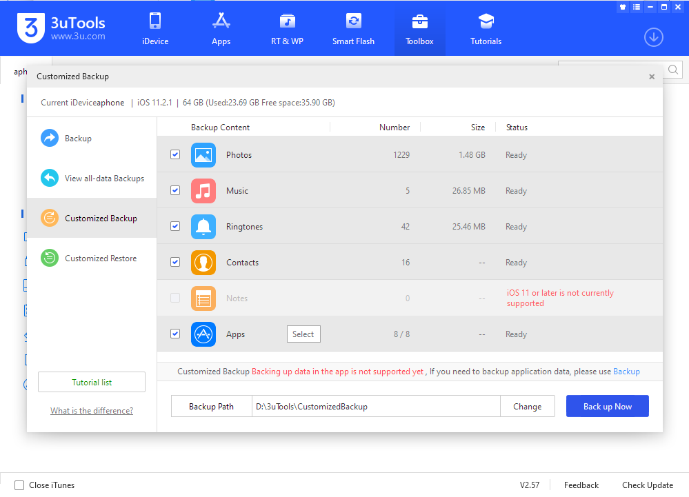 شخصی سازی بکاپ ایفون
