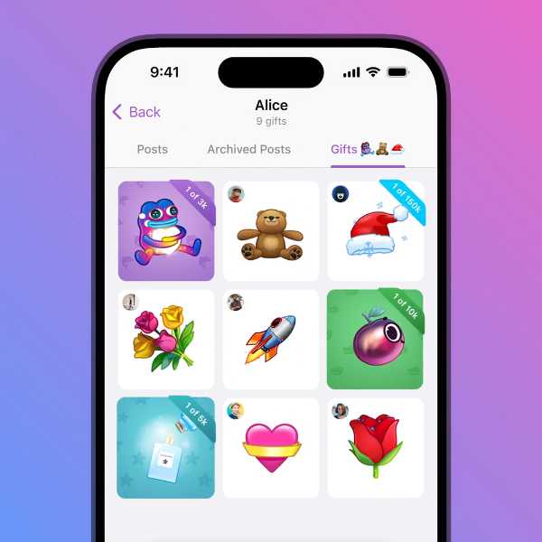 تبدیل هدایا به آیتم های کلکسیونی‌ (NFT)