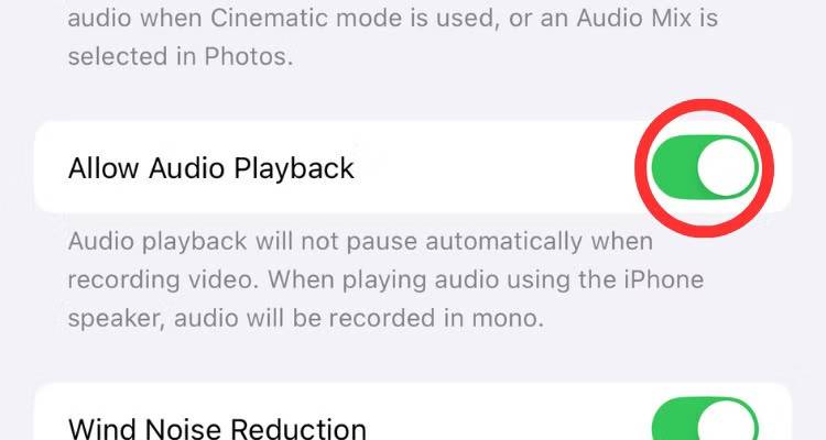 پخش صدا هنگام ضبط ویدیو (Audio Playback While Recording Video)