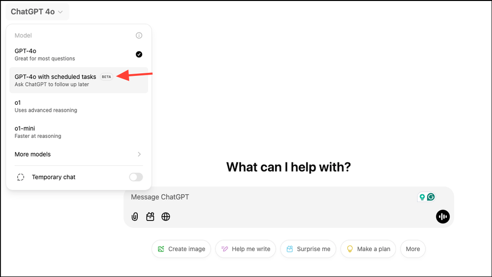آموزش استفاده از ویژگی تسک در چت جی پی تی قدم اول
