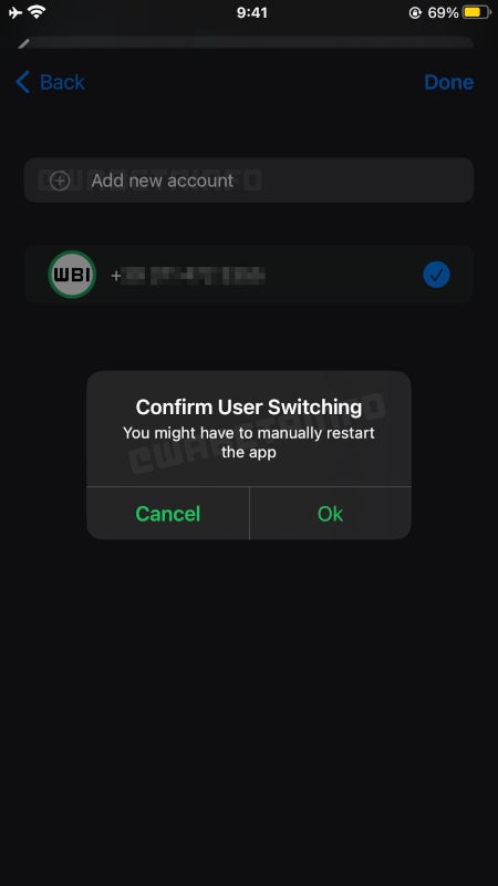 اتصال به چند حساب کاربری در واتساپ