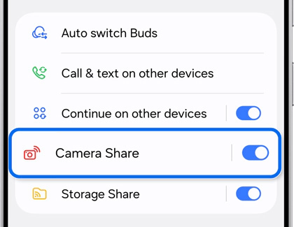فعالسازی Camera Share گلکسی S25