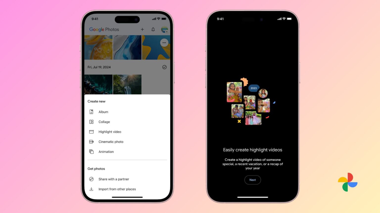 استفاده از Google Photos Highlights و Creations
