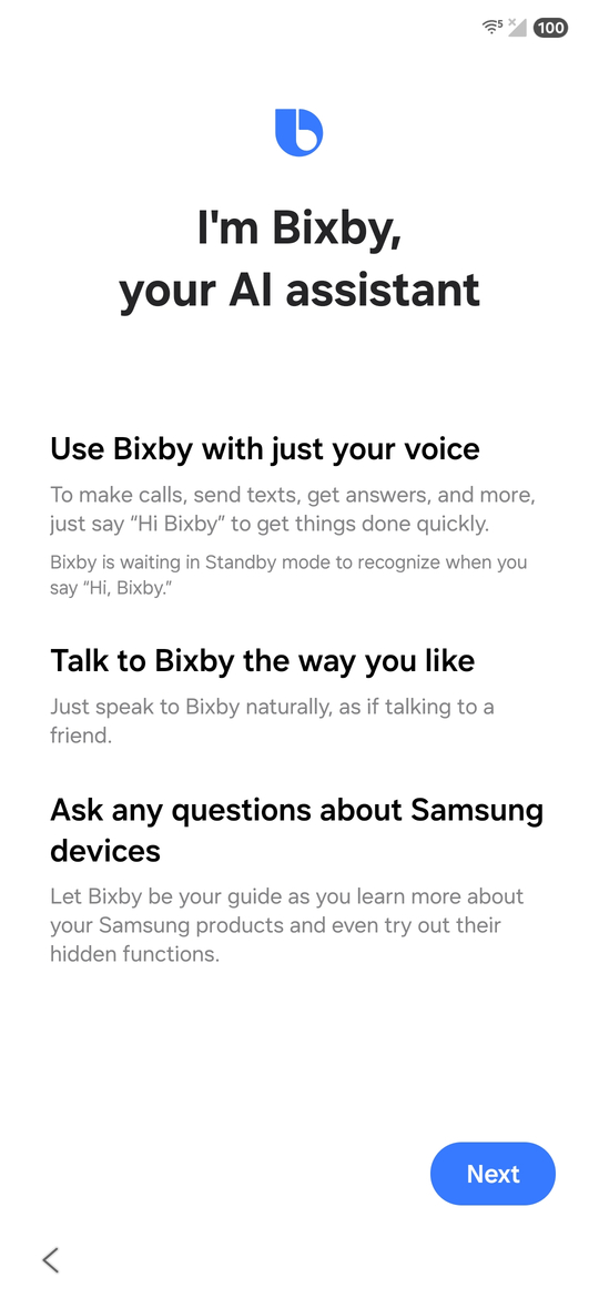 تنظیم اولیه گلکسی S25 و S25 اولترا؛ تنظیم bixby