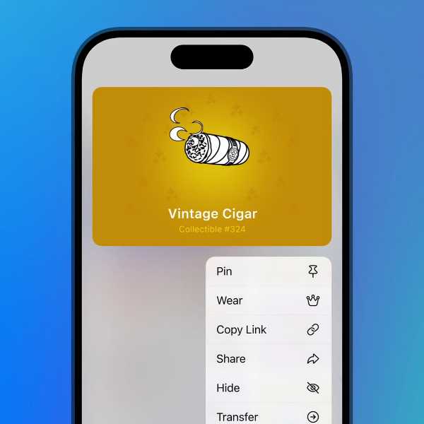 پین کردن هدایا در پروفایل تلگرام