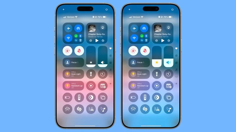 تغییرات در کنترل سنتر ios 18.4