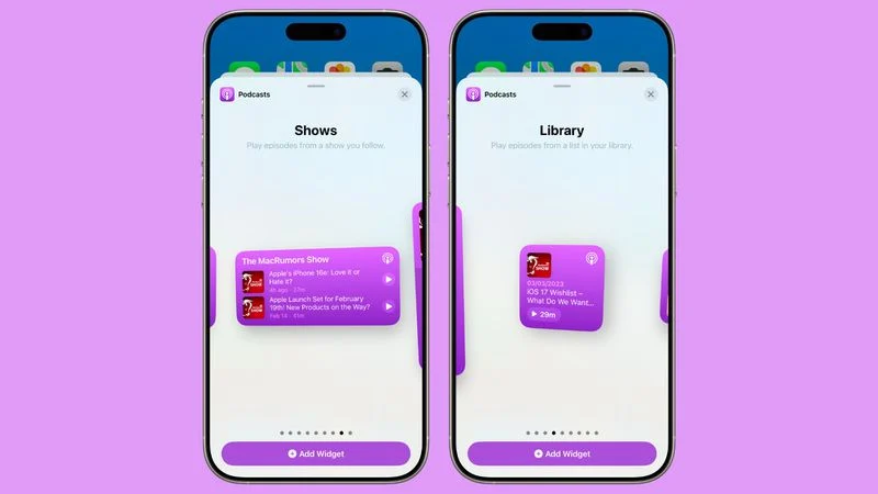 ویجت‌های جدید پادکست