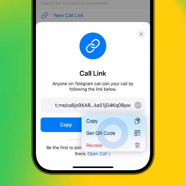 ایجاد تماس گروهی در تلگرام