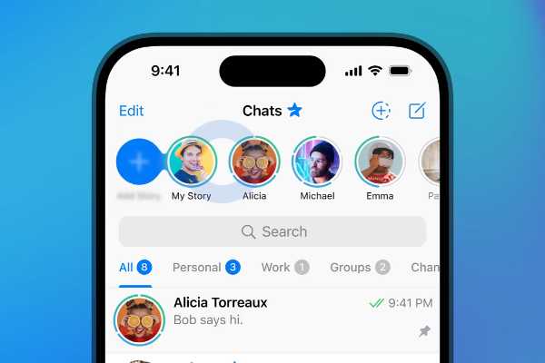 ارسال استوری سریع در تلگرام