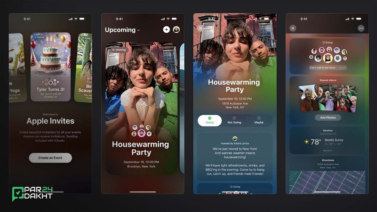 طراحی ios 26 بصورت شفاف
