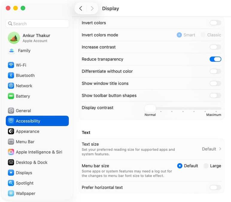 کاهش شفافیت مک