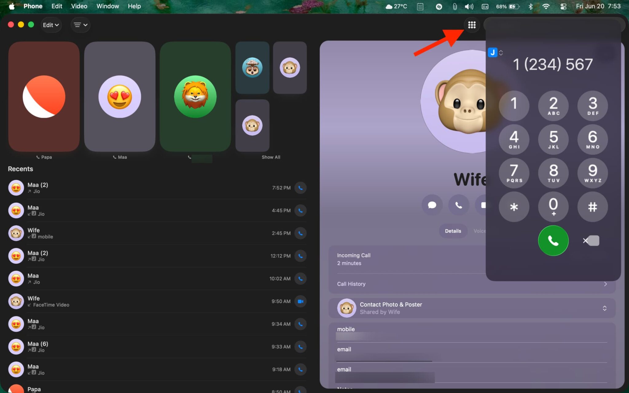 تماس گرفتن از طریق مک و آیپد