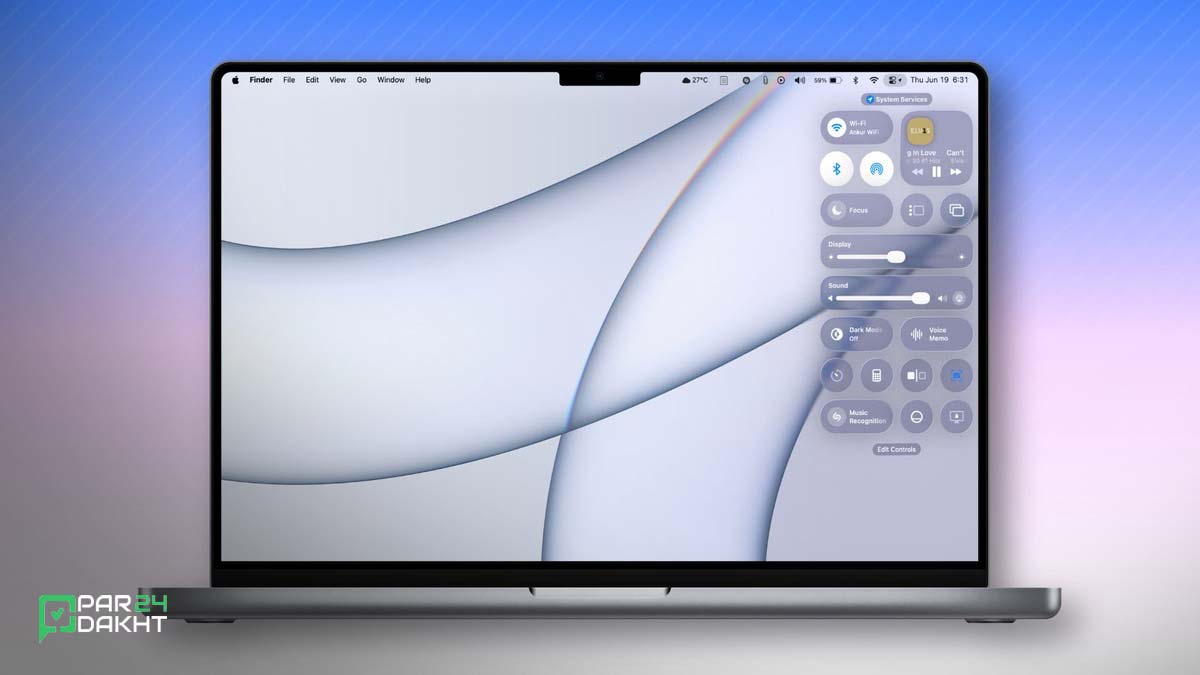 آموزش شخصی سازی کنترل سنتر مک در macOS Tahoe 26